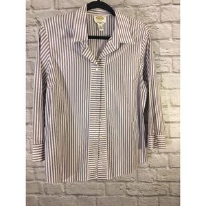 TALBOTS Lavender Striped Top NWOT